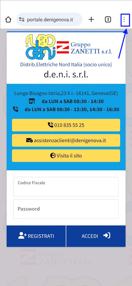 Scaricare l'APP DeniPortal da Android